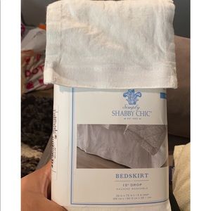 Twin size shabby chic bed skirt